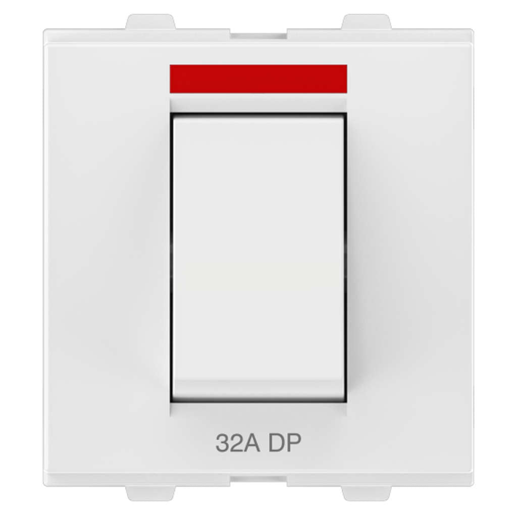 GM FourFive 32A Double Pole Switch With LED Indicator 2 Module AA 2 159 