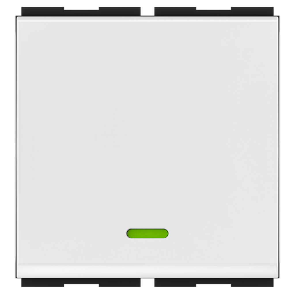 GM Zicono 10AX 1 Way Switch With LED Indicator 2 Module AA 2 367 