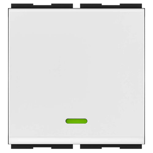 GM Zicono 10AX 1 Way Switch With LED Indicator 2 Module AA 2 367 