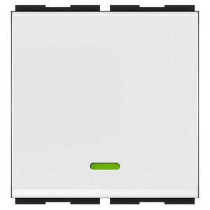 GM Zicono 10AX 1 Way Switch With LED Indicator 2 Module AA 2 367 