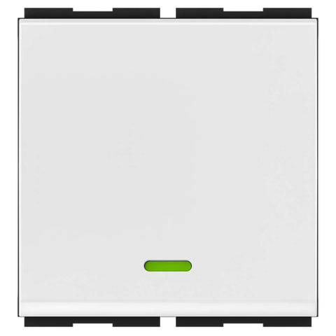 GM Zicono 10AX 1 Way Switch With LED Indicator 2 Module AA 2 367 
