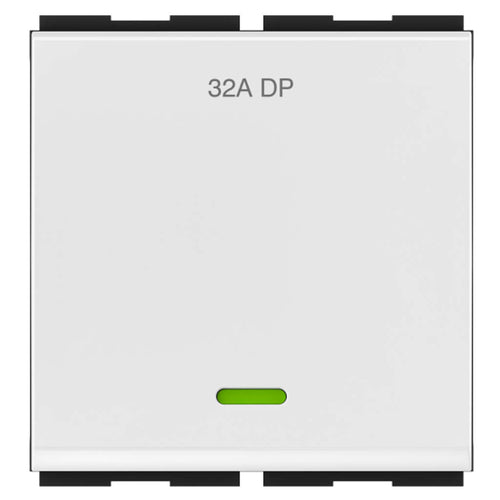 GM Zicono 32A Double Pole Switch With LED Indicator 2 Module AA 2 379 