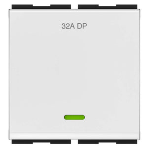 GM Zicono 32A Double Pole Switch With LED Indicator 2 Module AA 2 379 