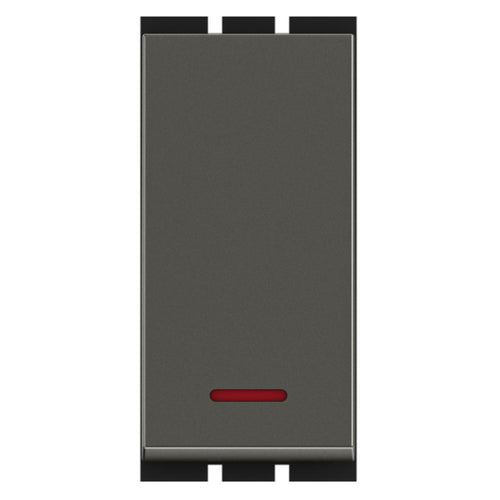 GM G-Ten Ace 10AX 1 Way Switch With LED Indicator Graphite Magnesia AC 1 002 