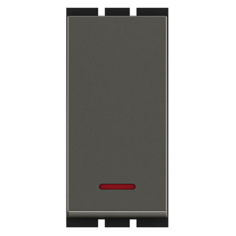 GM G-Ten Ace 10AX 1 Way Switch With LED Indicator Graphite Magnesia AC 1 002 