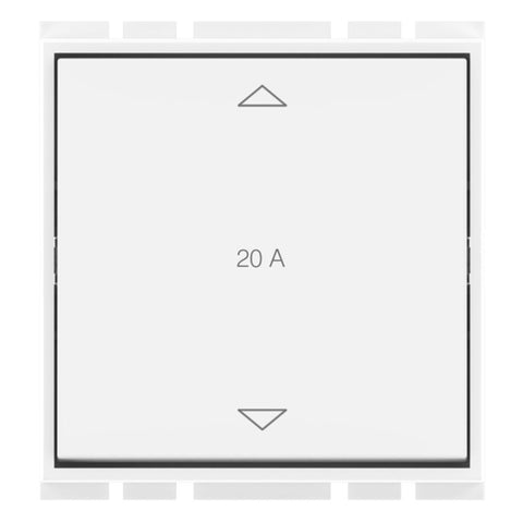 GM Flatino 20A 2 Way Switch 2 Module Glossy White AC 2 346 