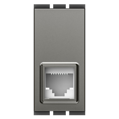 GM RJ-45 Cat 5e EDP Socket Outlet Graphite Magnesia AC 1 046 