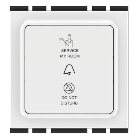 GM Do Not Disturb & Make My Room Indicator Unit (Inside Room) 2 Module Glossy White AC 2 053 
