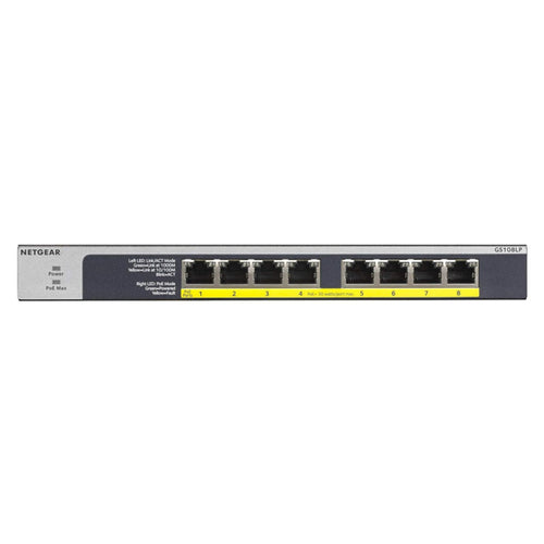 Netgear 8 Port Gigabit Ethernet Unmanaged PoE+ Switch With FlexPoE GS108LP 