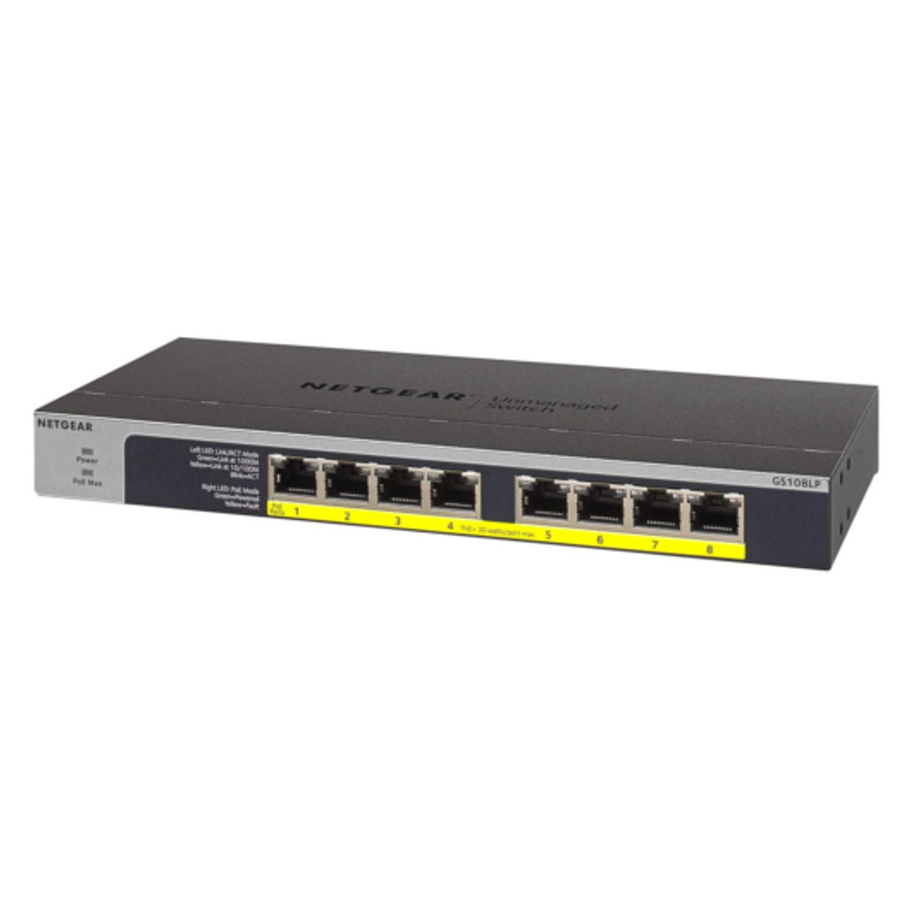 Netgear 8 Port Gigabit Ethernet Unmanaged PoE+ Switch With FlexPoE GS108LP