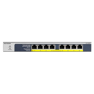 Netgear 8 Port Gigabit Ethernet High Power Unmanaged PoE+ Switch With FlexPoE 123 W GS108PP 