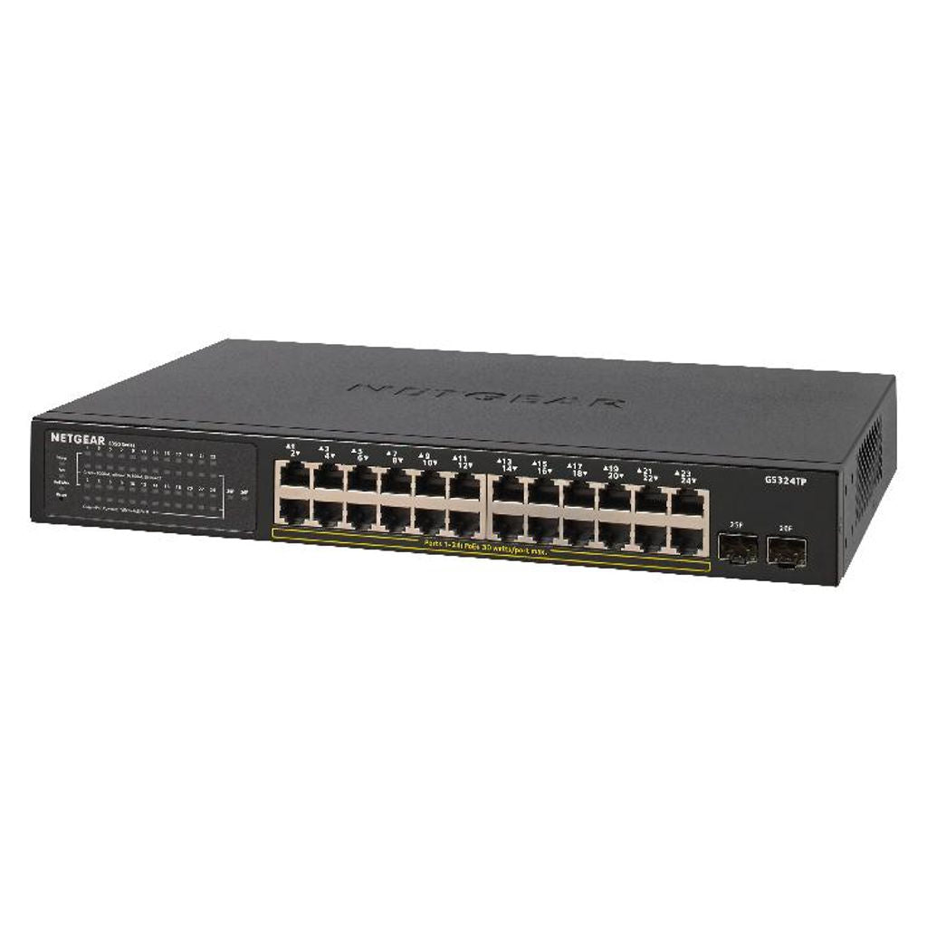 Netgear 24-Port Gigabit Ethernet PoE+ Smart Switch With 2 SFP Port 180 W GS324TP