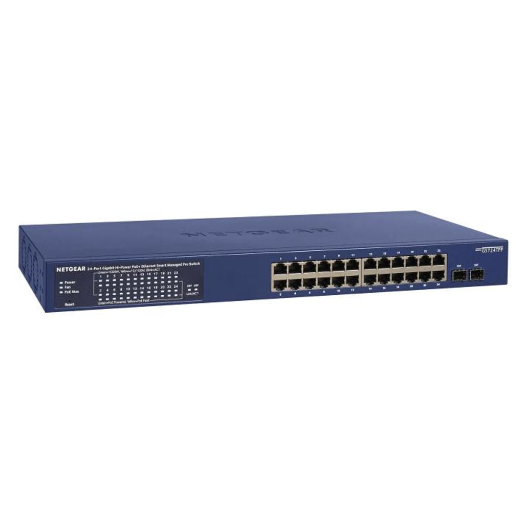 Netgear 24 Port Gigabit Ethernet PoE+ Smart Switch With 2 SFP Port 380 W GS724TPP