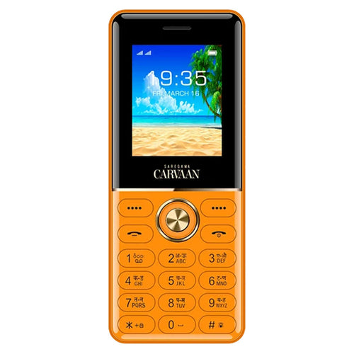 Saregama Carvaan Don Lite M14 Keypad Mobile Phone 351 Pre-Loaded Kannada Songs 1.8 Inch Iris Orange 