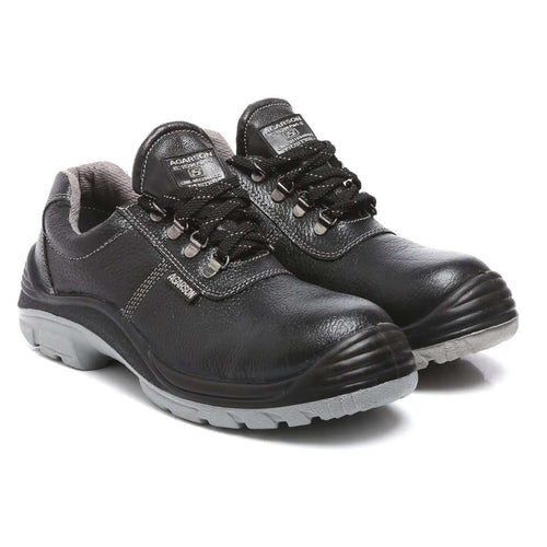 Agarson Duster Steel Toe Leather Upper Safety Shoe Black 
