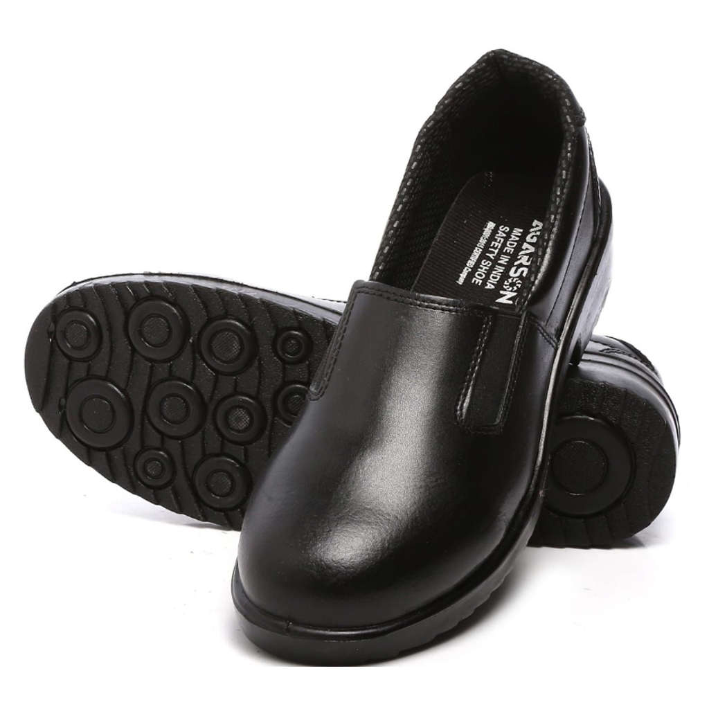 Agarson LDS 05 Steel Toe Leather Upper Safety Shoe Black