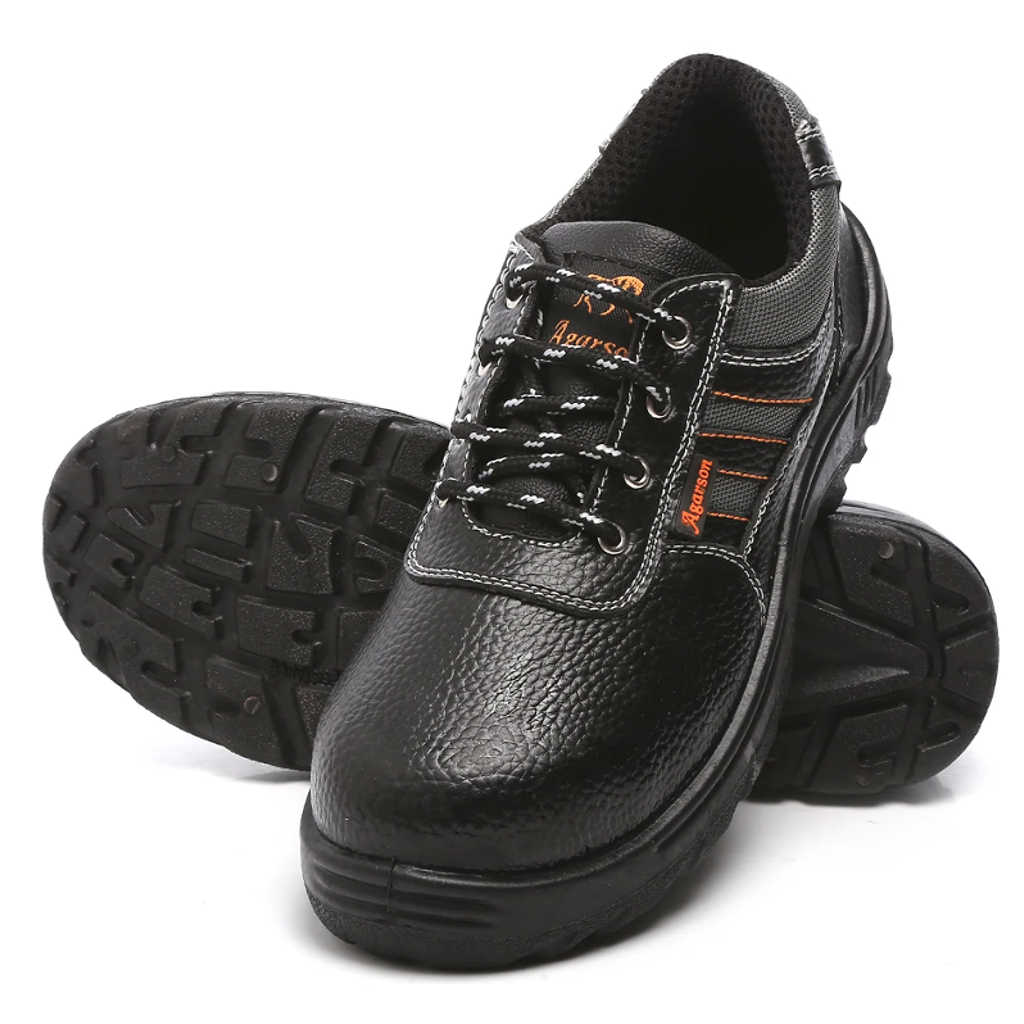 Agarson Sporty 01 Steel Toe Leather Upper Safety Shoe Black