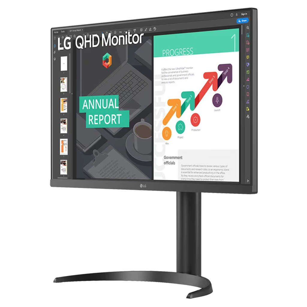 LG QHD Ergo IPS Monitor With USB Type-C 27(68.58cm) Black 27QN850