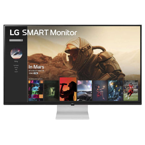 LG 4K UHD IPS Smart Display Monitor With webOS 43(109.22cm) White 43SQ700S-W 