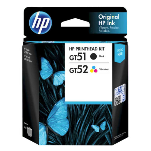 HP GT51/GT52 2-Pack Black/Tri-Color Printhead Replacement Kit 3JB06AA 