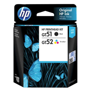 HP GT51/GT52 2-Pack Black/Tri-Color Printhead Replacement Kit 3JB06AA 