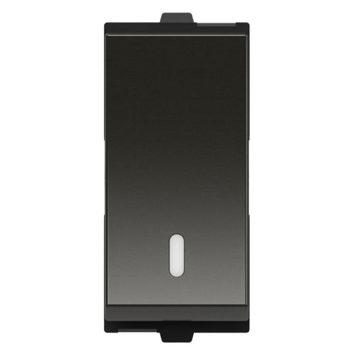 GM Genia 6AX 1 Way Switch With LED Indicator Graphite Magnesia AB 1 202 