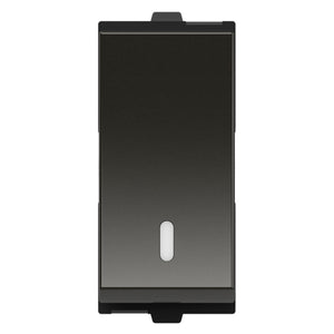 GM Genia 6AX 1 Way Switch With LED Indicator Graphite Magnesia AB 1 202 
