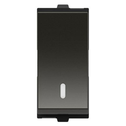 GM Genia 6AX 1 Way Switch With LED Indicator Graphite Magnesia AB 1 202 