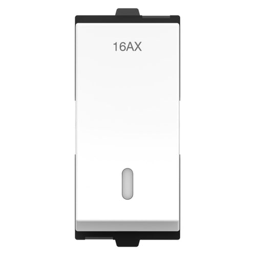 GM Genia 16AX 1 Way Switch With LED Indicator Glossy White AB 1 206 