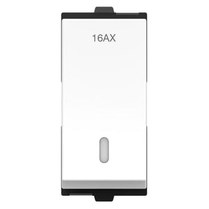 GM Genia 16AX 1 Way Switch With LED Indicator Glossy White AB 1 206 