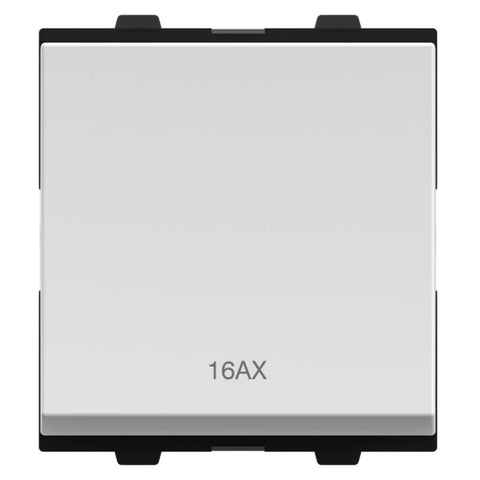 GM Genia 16AX 1 Way Switch 2 Module Glossy White AB 2 207 