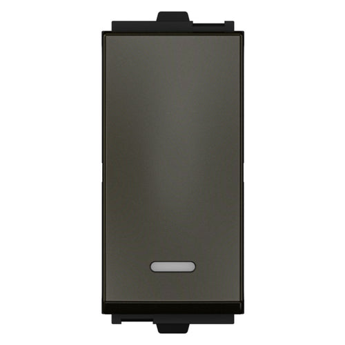 GM Java 6/10A 1 Way Switch With LED Indicator Graphite Magnesia AB 1 302 