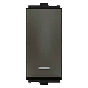 GM Java 6/10A 1 Way Switch With LED Indicator Graphite Magnesia AB 1 302 