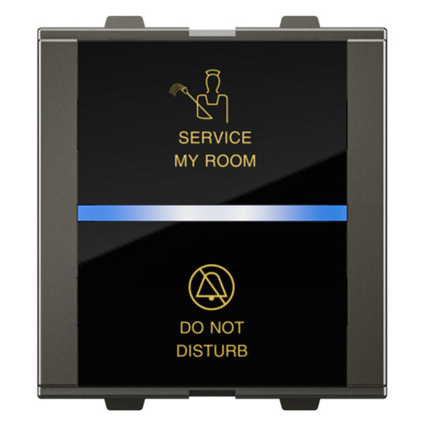 GM Do Not Disturb & Make My Room Actuator Unit With Door Bell Circuit (Inside Room) 2 Module Graphite Magnesia AB 2 054 
