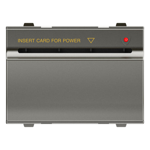 GM 20A Smart Card Operated Electronic Switch With LED Indicator 3 Module Graphite Magnesia AB 3 075 