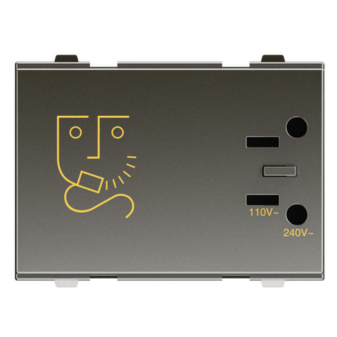 GM Shaver Socket 3 Module Graphite Magnesia AB 3 076 