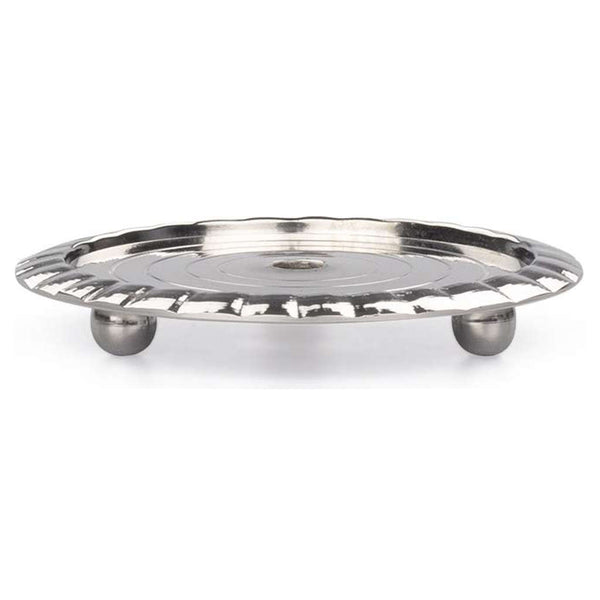 Borosil Akhand Diya In Ottone E Vetro Borosilicato, Grande, Lampada Per Puja E Meditazione, Antishock Termico
