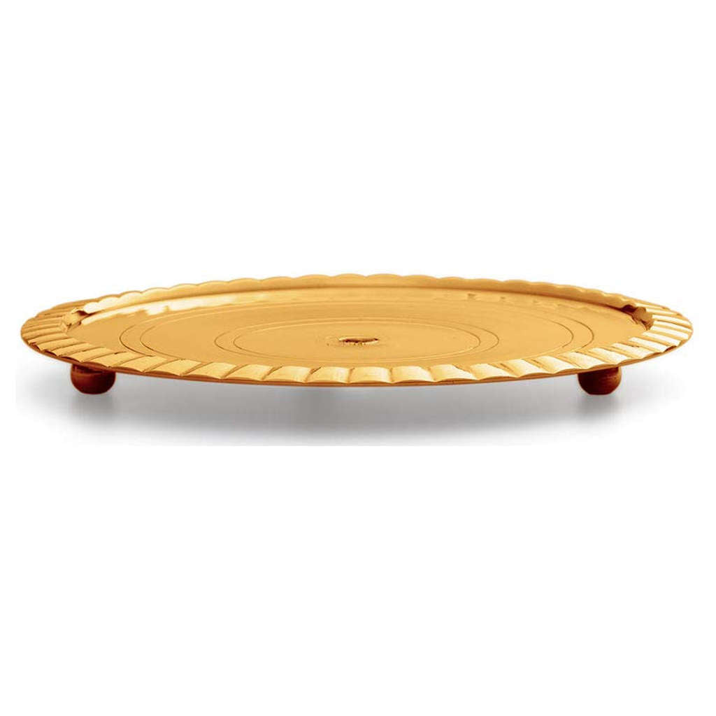 Borosil Brass Akhand Diya With Glass Chimney Small HDTRAKDB056