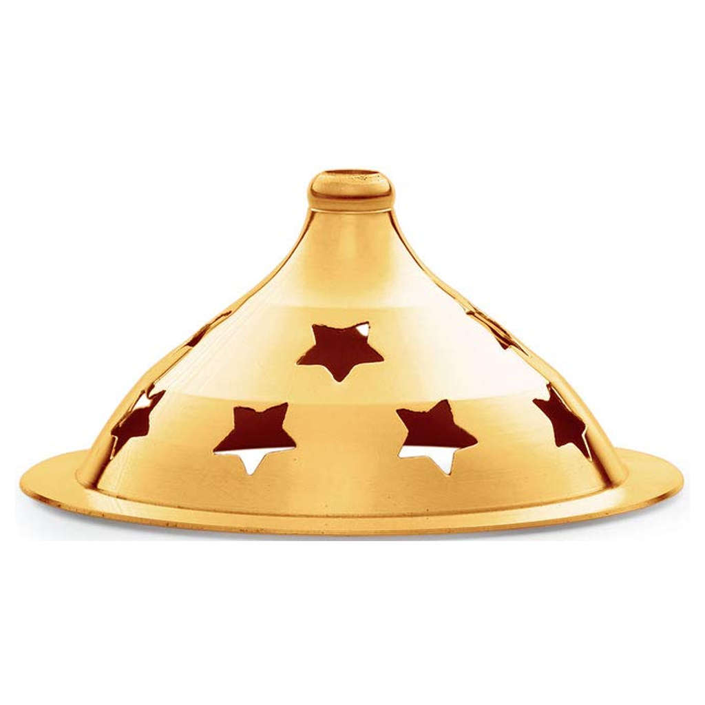 Borosil Brass Akhand Diya With Glass Chimney Medium HDTRAKDB100