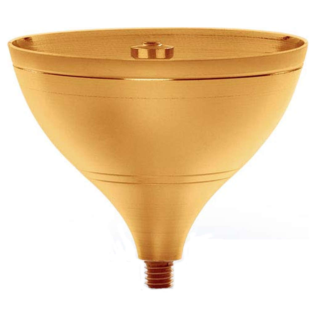 Borosil Brass Akhand Diya With Glass Chimney Medium HDTRAKDB100