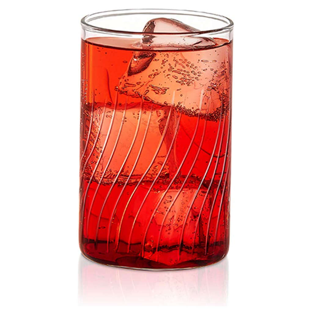 Borosil Cut Cascade Glass Tumbler Medium Set Of 6 Pcs 295 ml BN430120026