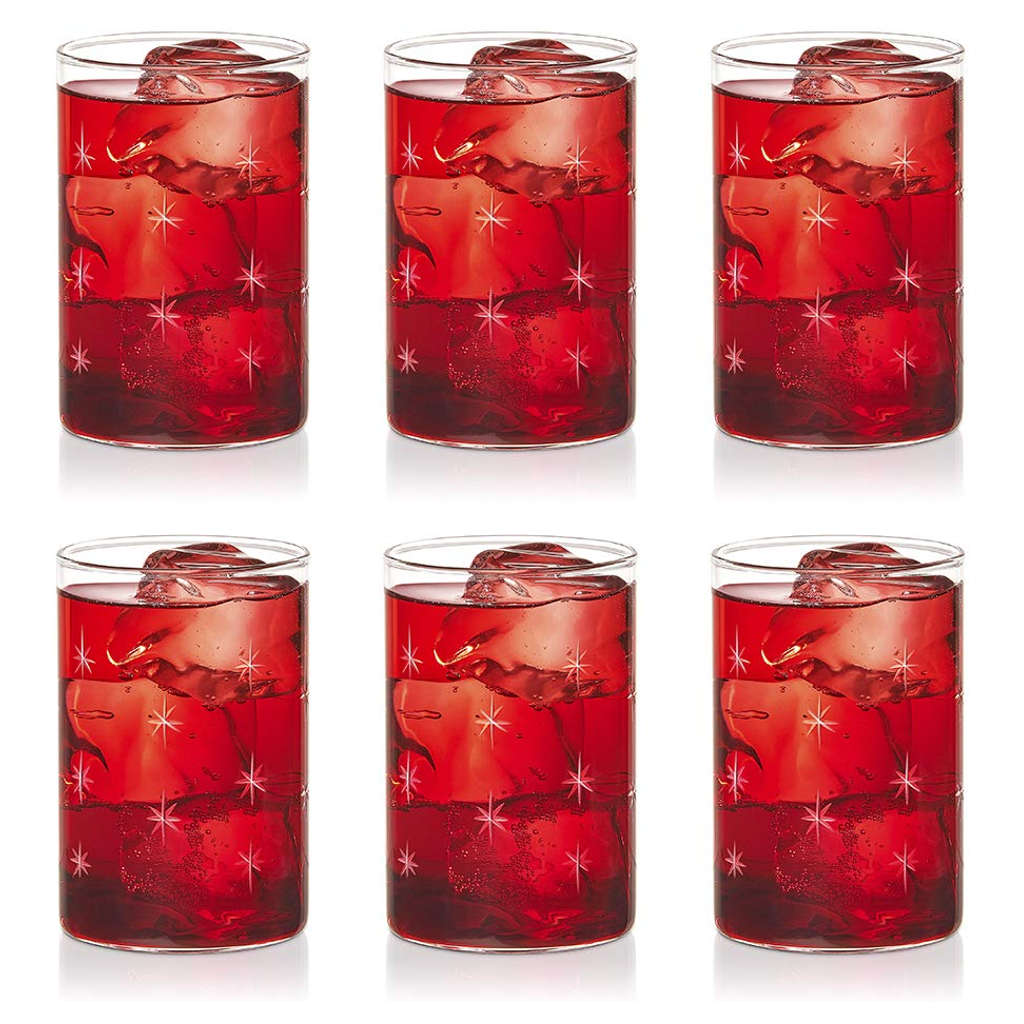 Borosil Cut Galaxy Glass Tumbler Medium Set Of 6 Pcs 295 ml BN430120024 