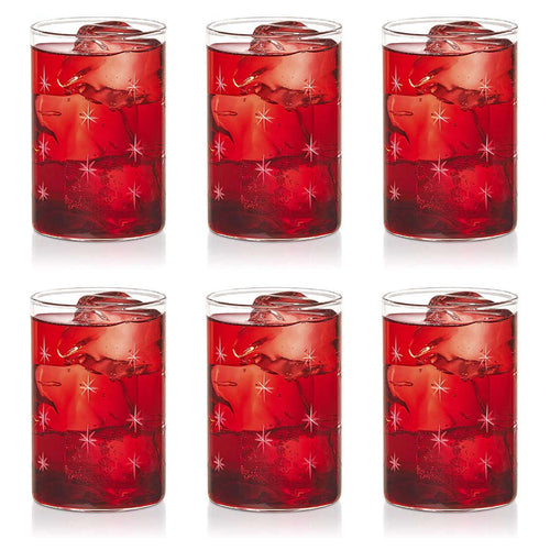 Borosil Cut Galaxy Glass Tumbler Medium Set Of 6 Pcs 295 ml BN430120024 