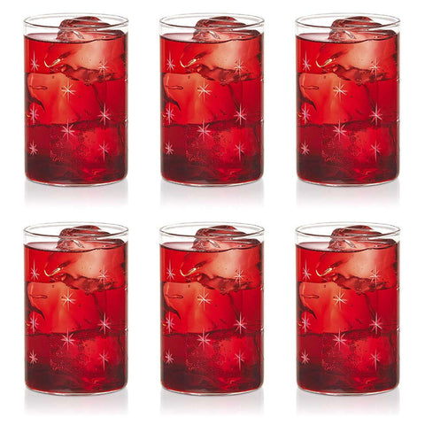 Borosil Cut Galaxy Glass Tumbler Medium Set Of 6 Pcs 295 ml BN430120024 