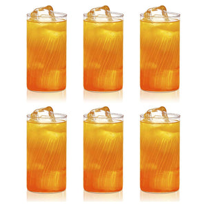 Borosil Cut Cascade Glass Tumbler Large Set Of 6 Pcs 350 ml 