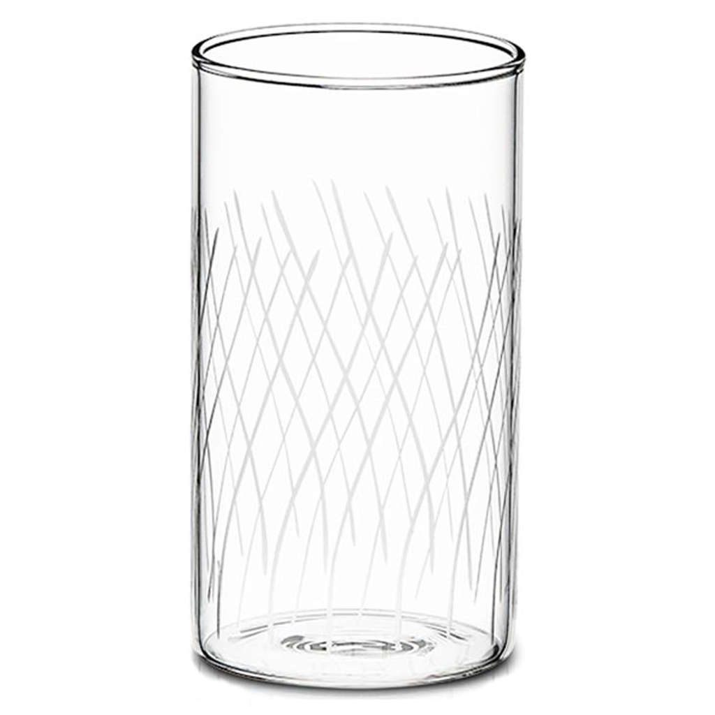 Borosil Cut Cascade Glass Tumbler Large Set Of 6 Pcs 350 ml