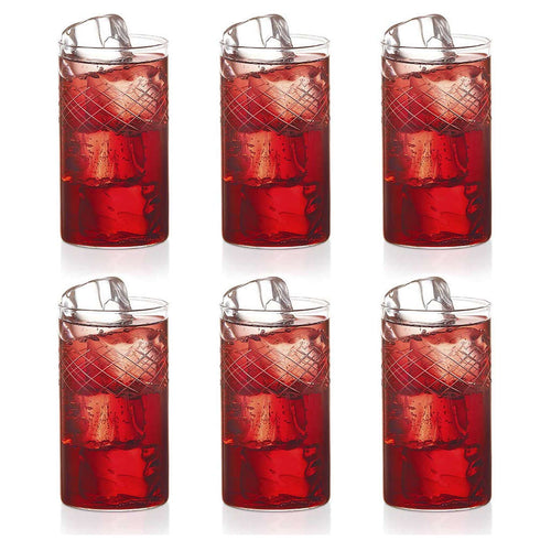 Borosil Bracelet Glass Tumbler Large Set Of 6 Pcs 350 ml 