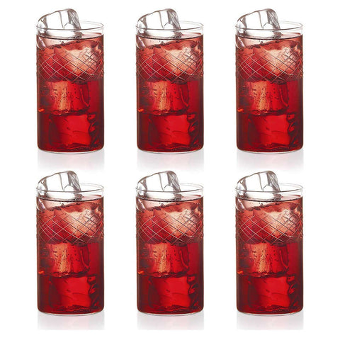 Borosil Bracelet Glass Tumbler Large Set Of 6 Pcs 350 ml 