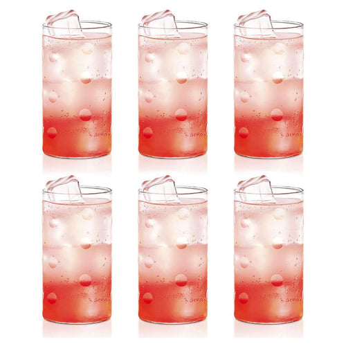 Borosil Medallion Glass Tumbler Large Set Of 6 Pcs 350 ml 