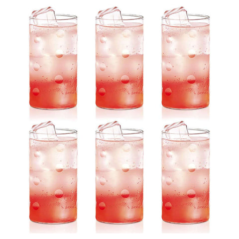 Borosil Medallion Glass Tumbler Large Set Of 6 Pcs 350 ml 